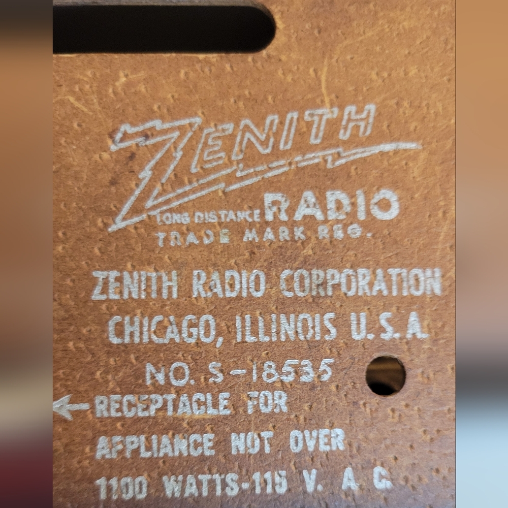ORIGINAL RARE VINTAGE ZENITH OWL EYES CLOCK 5X06  RADIO STILL WORKS! - Picture 9 of 17